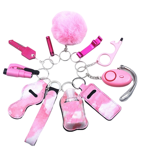 Pink Self Defense Keychain